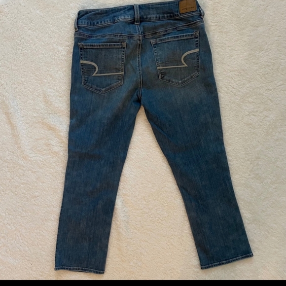 American Eagle Outfitters Artist Crop Super Stretch Jeans Sz 10 - Picture 4 of 5